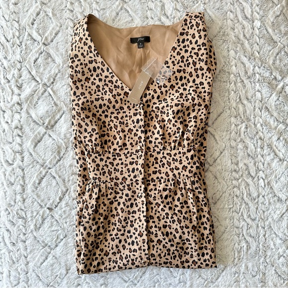 J. Crew Button-front A-line midi dress in leopard size 8 - Picture 9 of 13